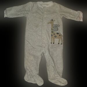 Carter's Grey Footed Onesie Giraffe and Koala 3 months​